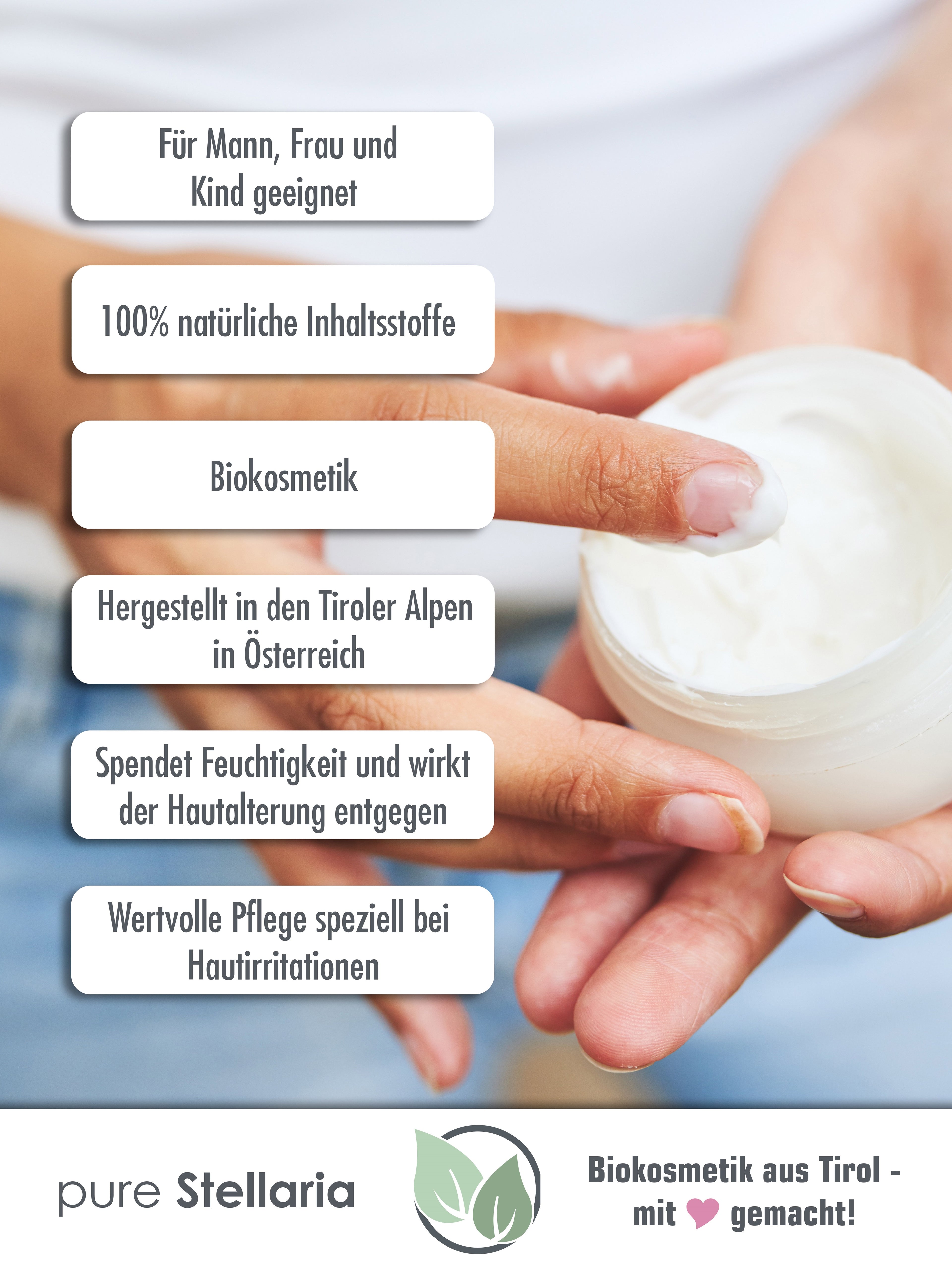 Stellaria Pflegeset für Feuchtigkeit Small (Creme & Lippenpflege)